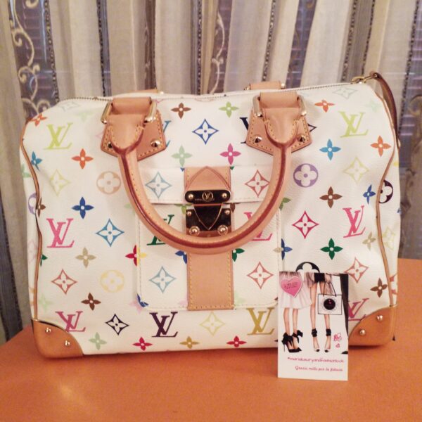 Louis Vuitton Speedy multicolor white
