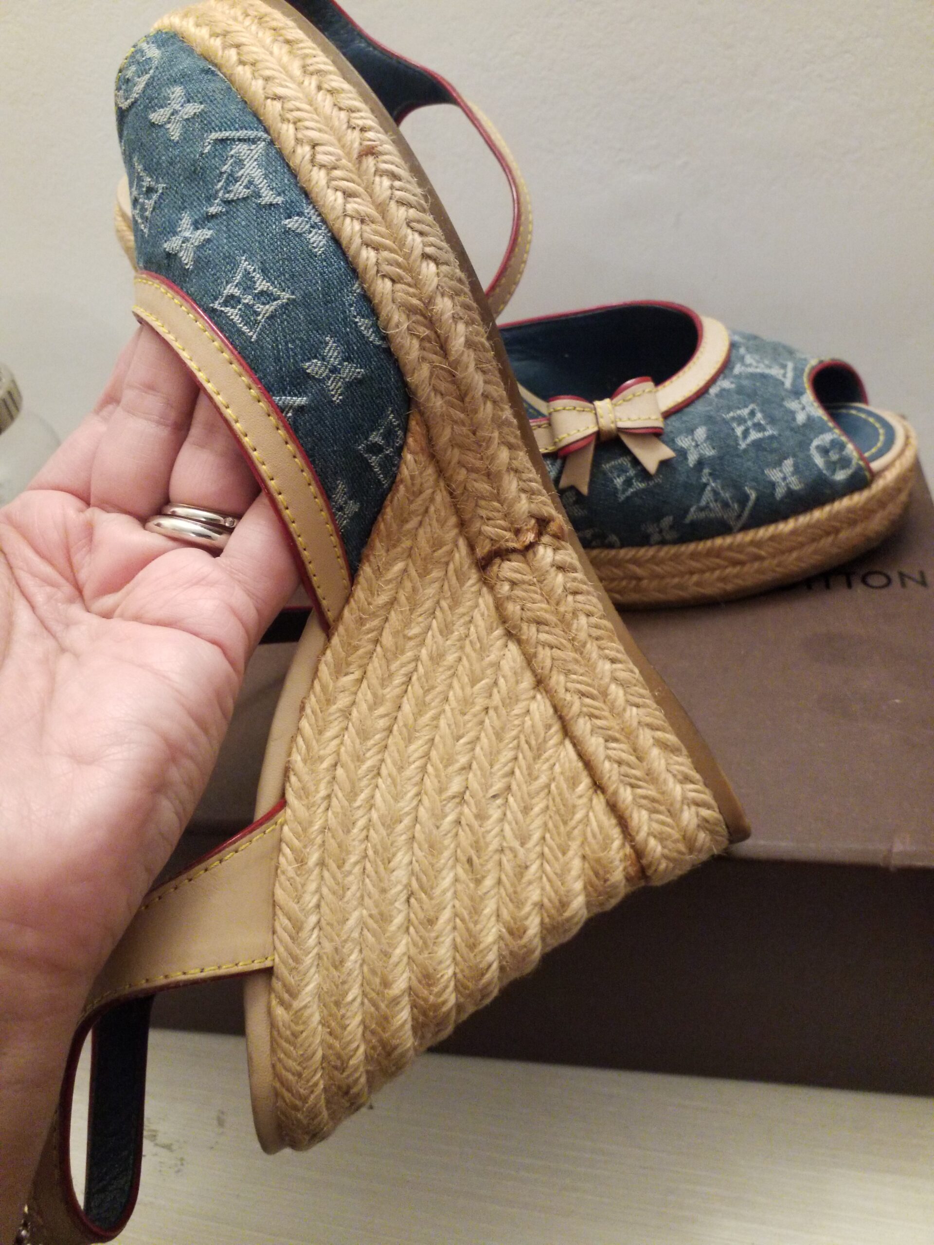 Louis Vuitton Zeppa Monogram in denim - immagine 8