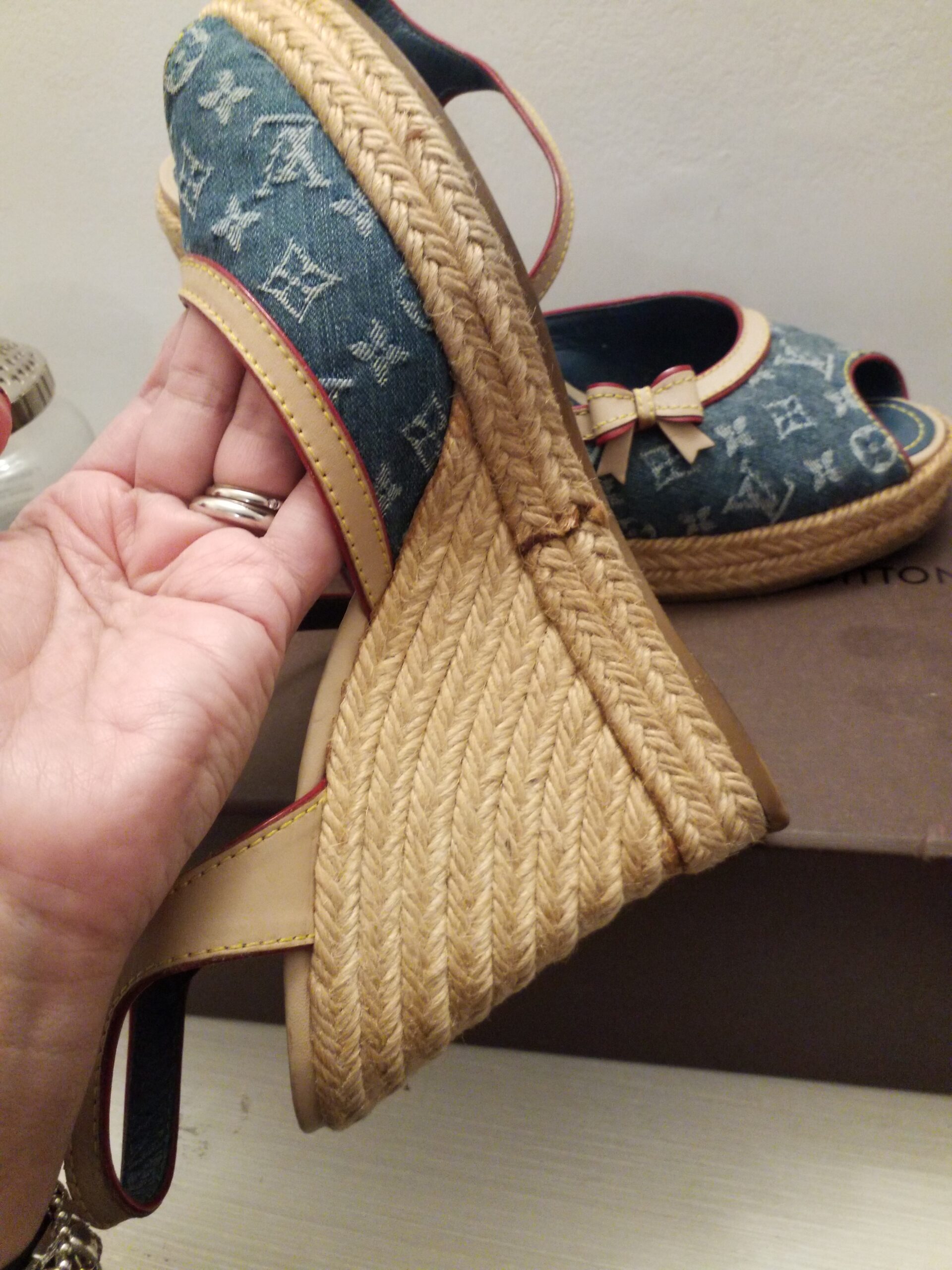 Louis Vuitton Zeppa Monogram in denim - immagine 7