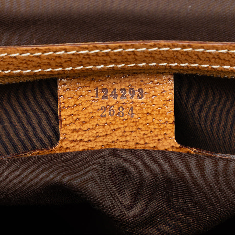 Gucci shopper GG canvas e bamboo - immagine 7