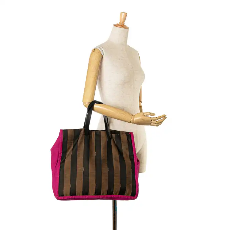 Fendi Pequin Canvas Tote - immagine 7